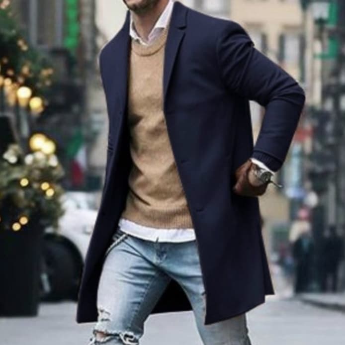 60代ファッション ハイグレードロング丈コート