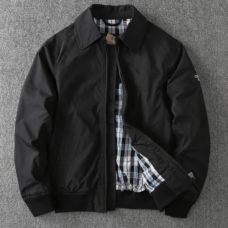 60代ファッション シンプル上質ブルゾン