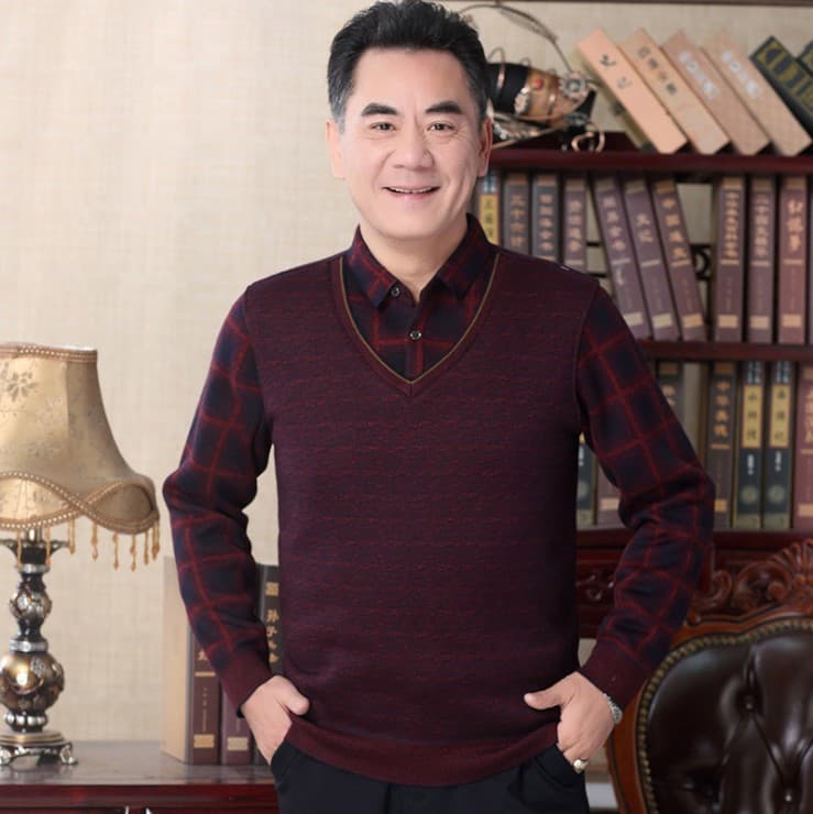 60代ファッション シンプル上質ニット